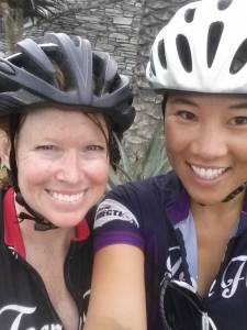 Jill and Kim, smiling even when wet!